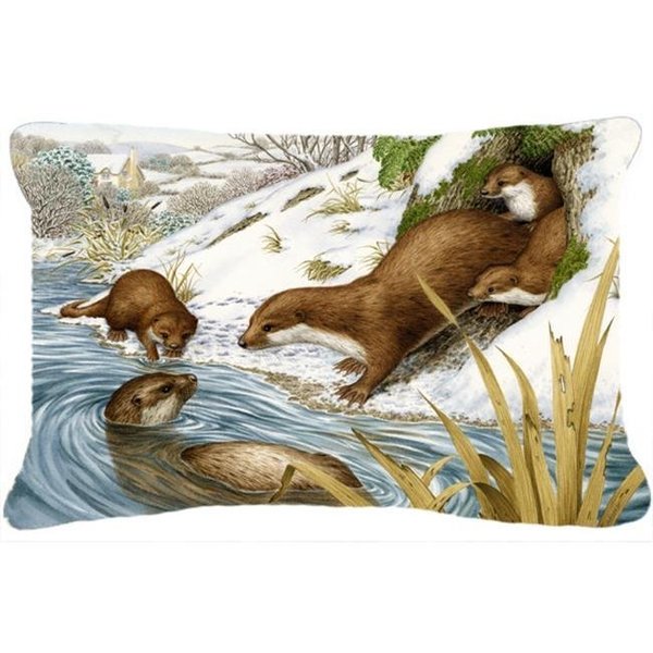 Jensendistributionservices Playtime Otters Fabric Decorative Pillow MI888740